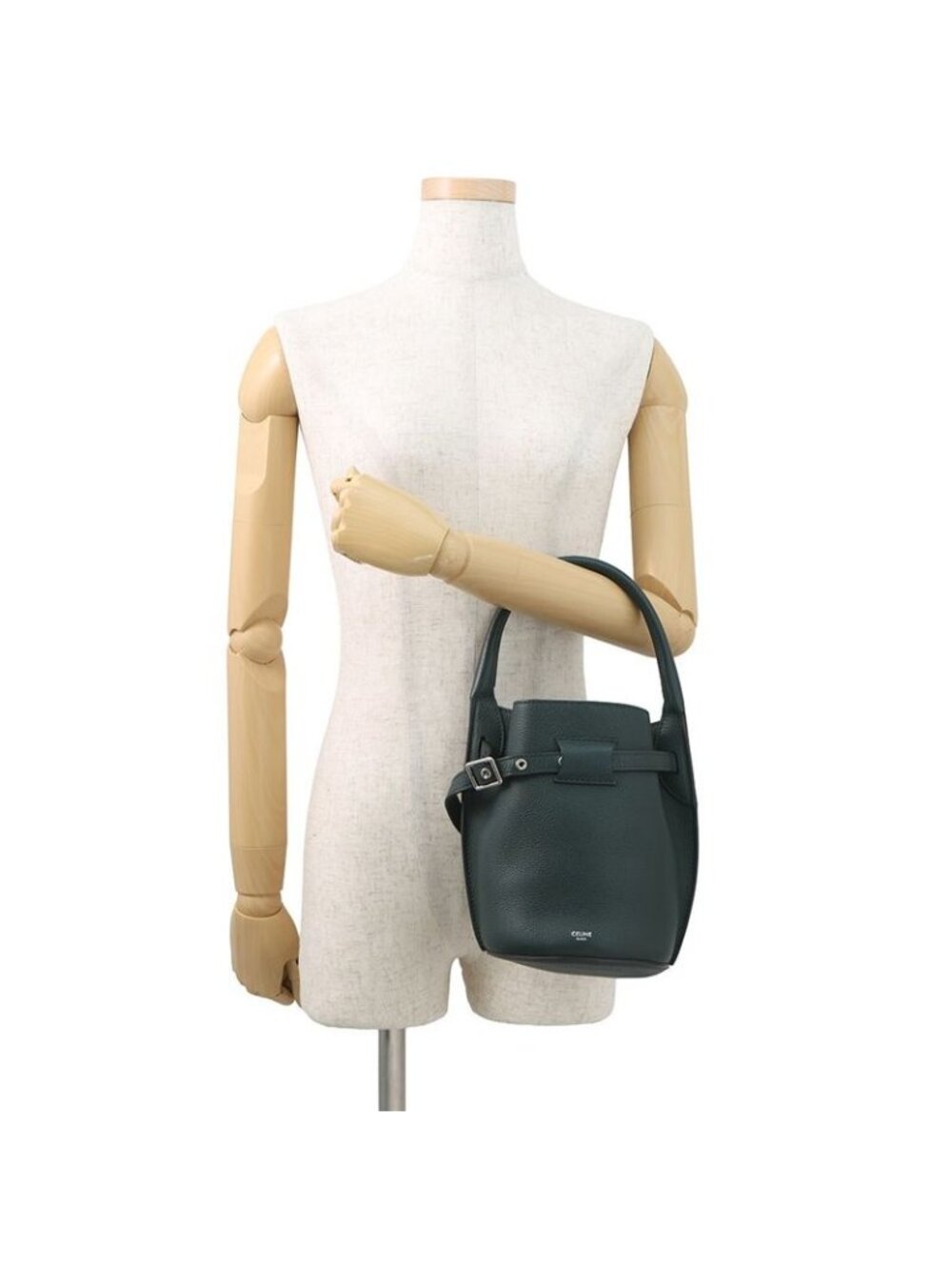 ★SOLD★ Celine Handbag Big Bag Nano Bucket 2-Way Dark Green - Picture 4 of 10